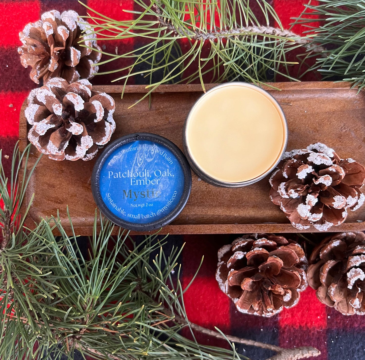 Patchouli, Oak, & Ember Beard Balm | 2 oz eco-friendly compostable container