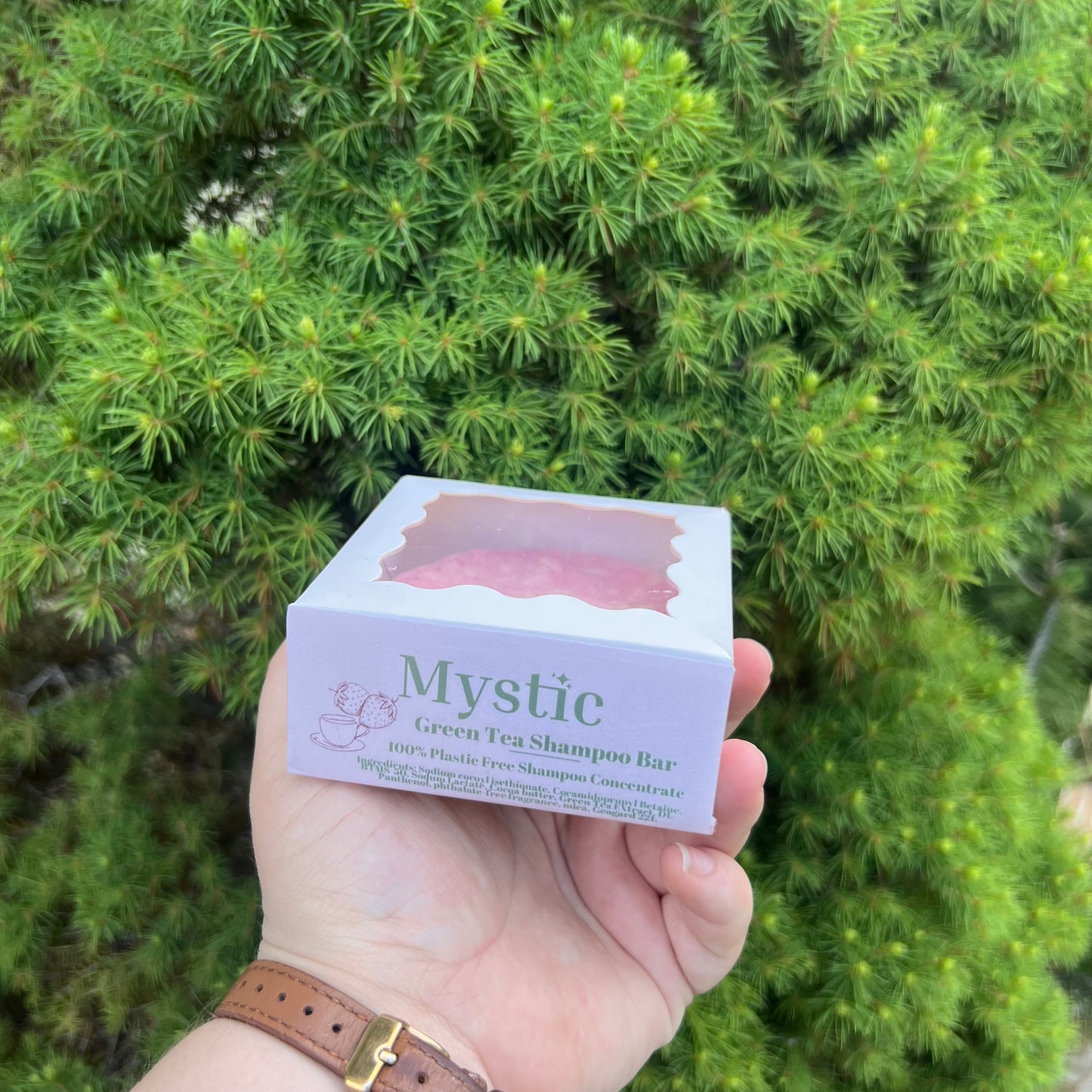 Green Tea Shampoo Bar | Strawberry & Green Tea scented | 100% plastic-free, luxurious, and eco-friendly shampoo