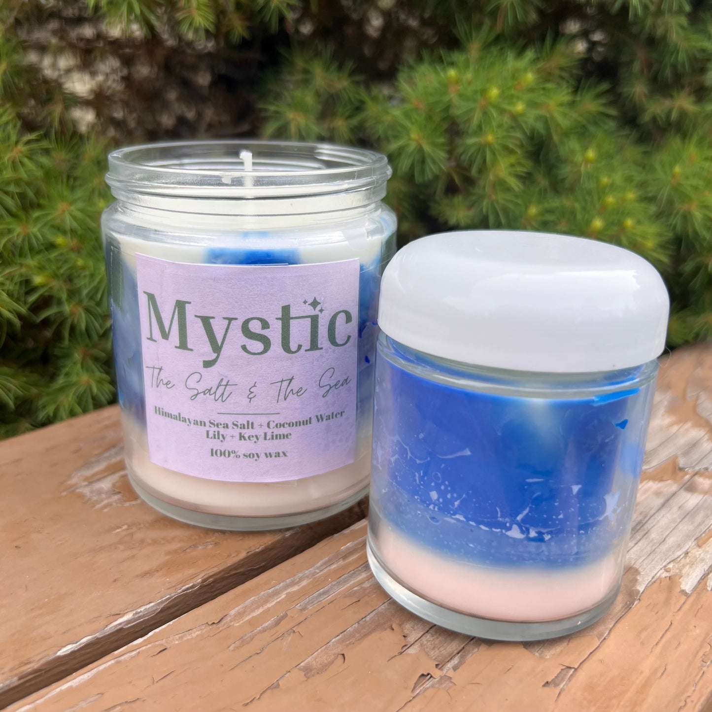 Salt & the Sea Candle | 4 or 8 oz | scented with sea salt & lily | eco-friendly non-toxic