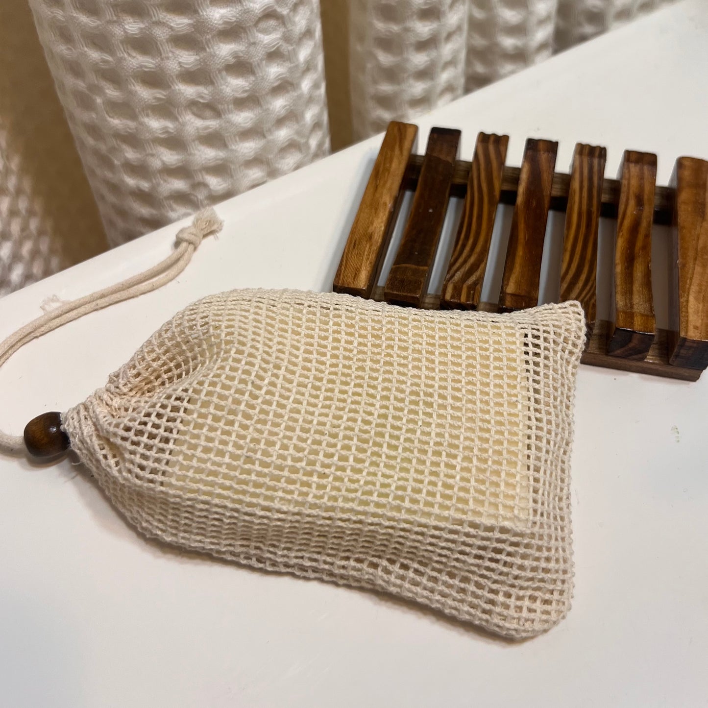 Soap Saver Lather Bag | Organic Cotton & Linen