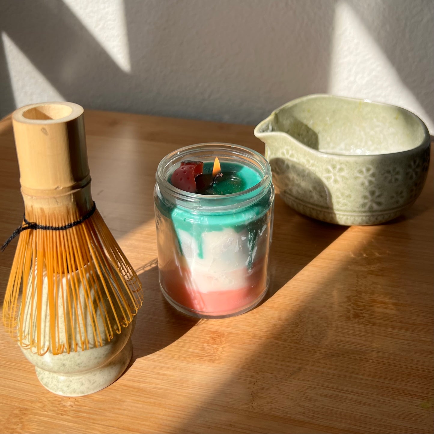 Strawberry Matcha Latte | 9 oz soy wax candle | eco friendly self care gift idea
