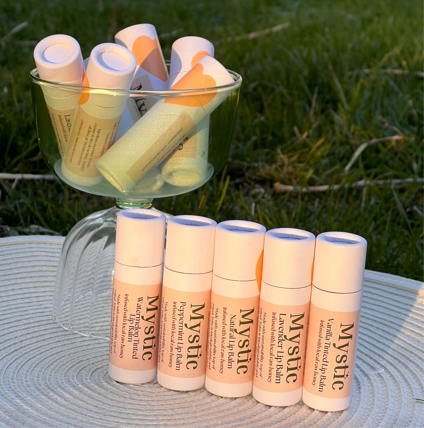 Lip Balm | Hidden Tint or Natural | Eco Friendly Non Toxic in compostable push-up tube