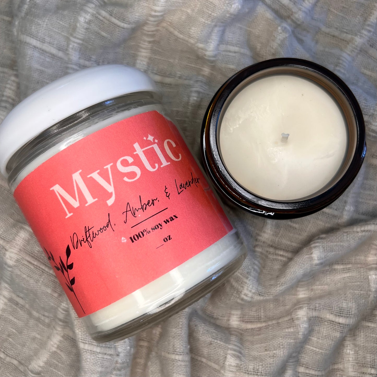 Driftwood, Amber, & Lavender candle | 4 or 8 oz | eco-friendly, non-toxic, paraffin and phthalate-free, 100% soy wax