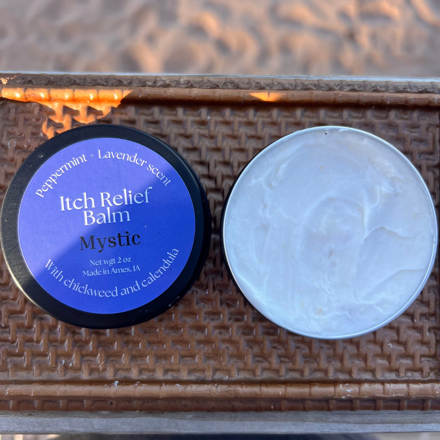 Itch Relief Balm 2 oz with chickweed and calendula