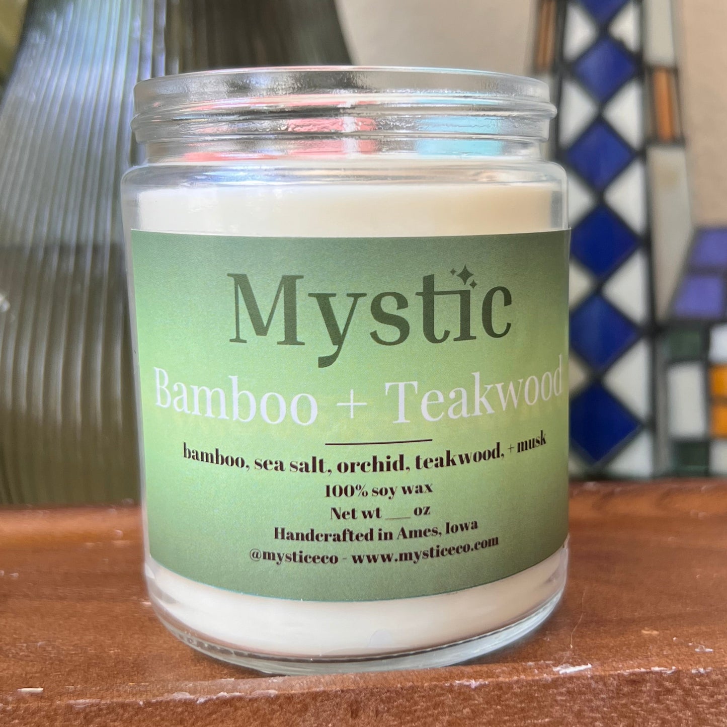 Bamboo & Teakwood Candle | eco friendly, sustainable, phthalate-free