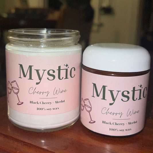 Cherry Wine Candle | 4 or 8 oz | eco-friendly non-toxic phthalate-free, 100% soy wax candle
