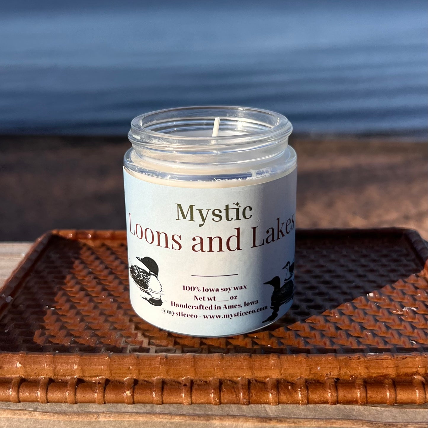Loons and Lakes candle | sea salt, lily, coconut water, key lime, lotus, sage | eco-friendly non-toxic summer candle