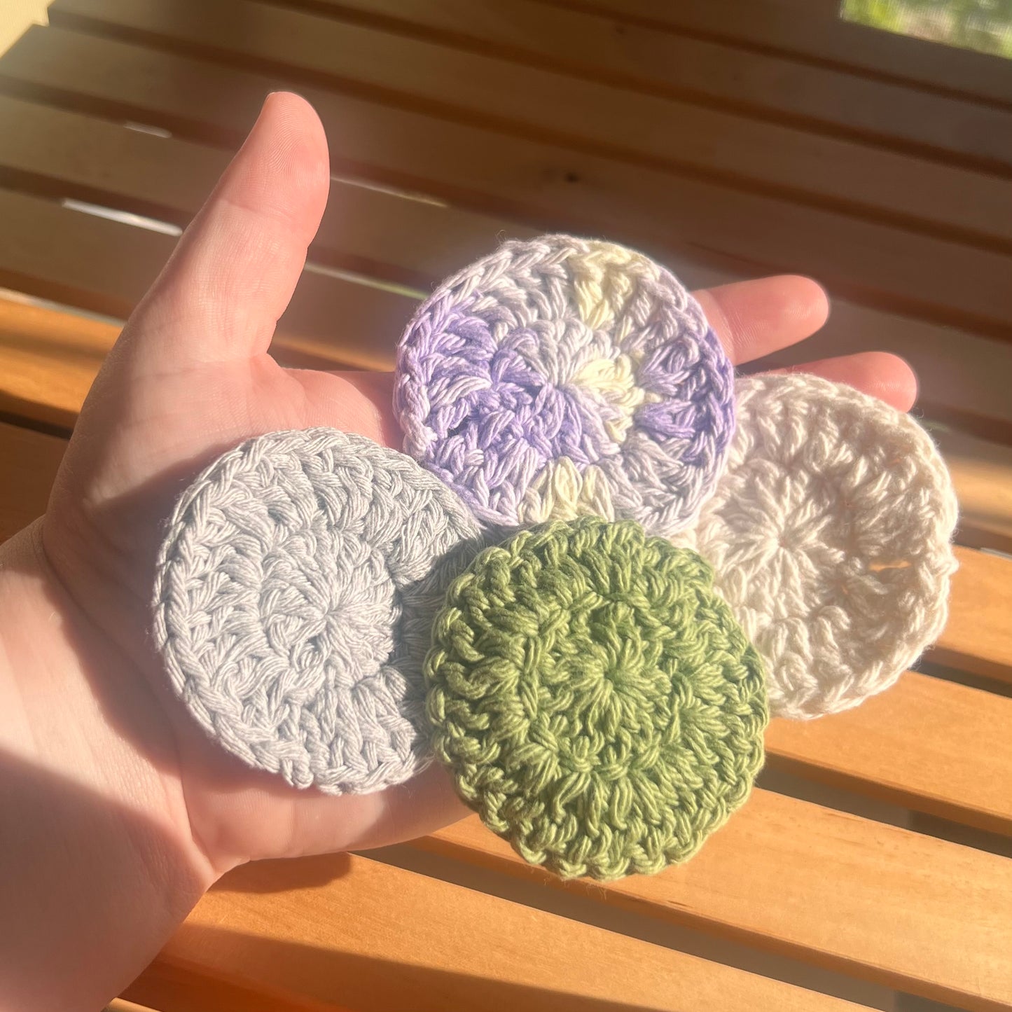 Reusable makeup removal wipes | 100% cotton | pack of 6