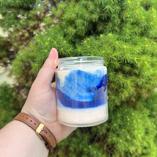 Salt & the Sea Candle | 4 or 8 oz | scented with sea salt & lily | eco-friendly non-toxic