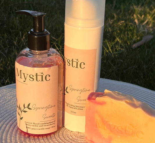Springtime Sweets Liquid Castile Soap | 8 oz | Honeysuckle Strawberry