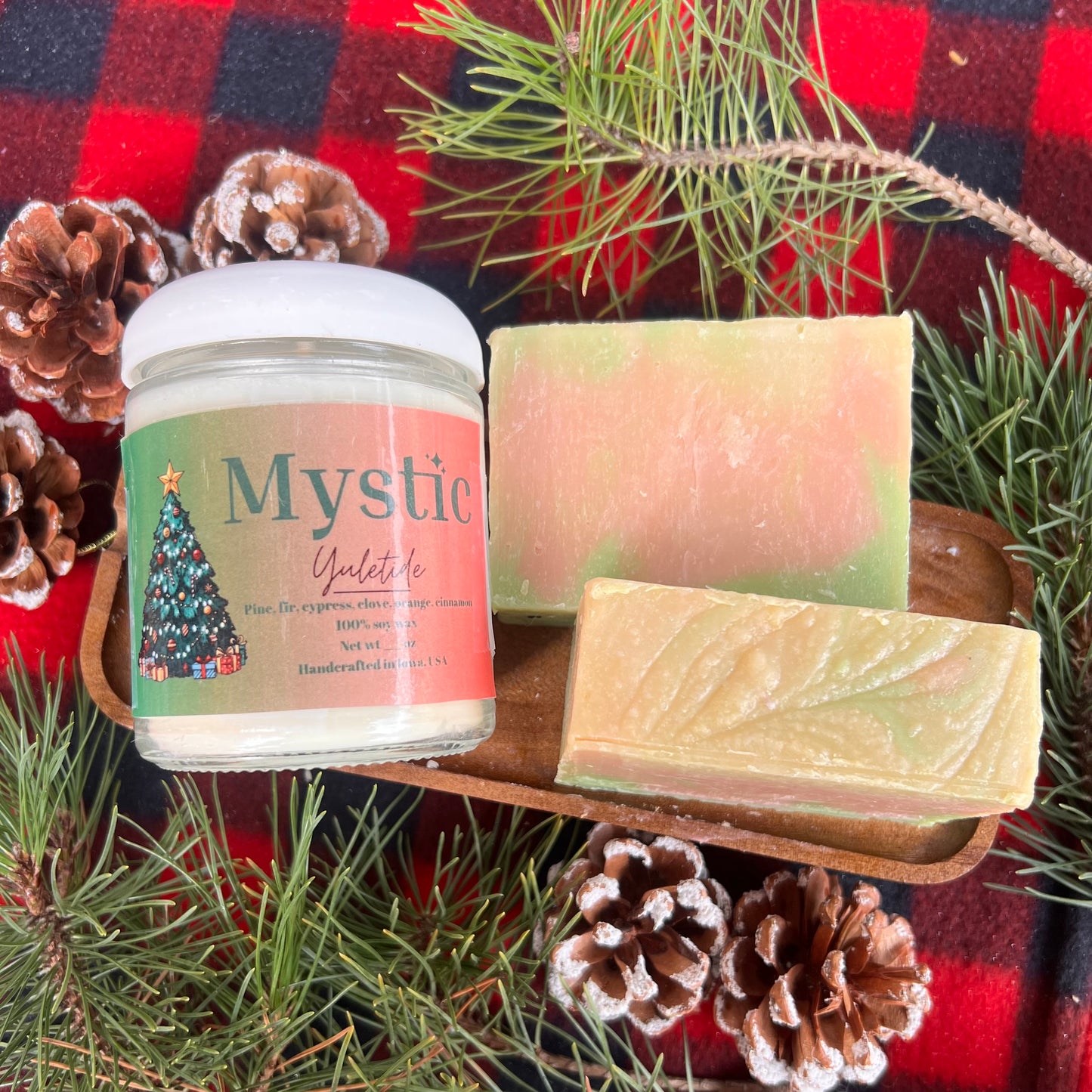 Yuletide candle | 4, 8, or 16 oz | eco-friendly Iowa-grown soy wax