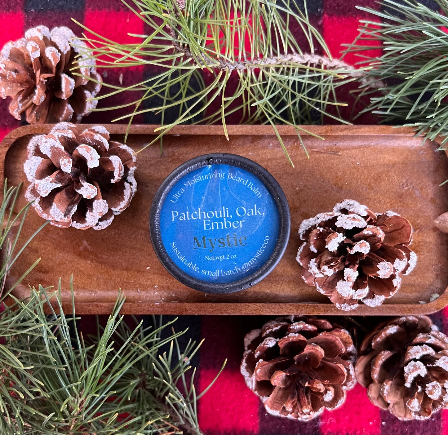 Patchouli, Oak, & Ember Beard Balm | 2 oz eco-friendly compostable container