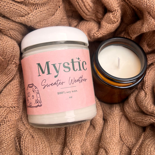 Sweater Weather candle | 4 or 8 oz | eco-friendly, non-toxic, paraffin and phthalate-free, 100% soy wax