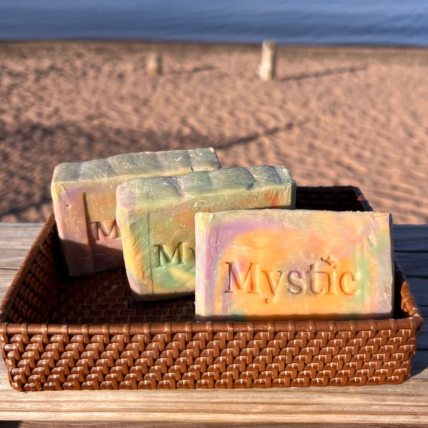 Love + Light bar soap | eucalyptus, mandarin, chamomile, palo santo, and amber | eco-friendly non-toxic Pride 2026 summer soap