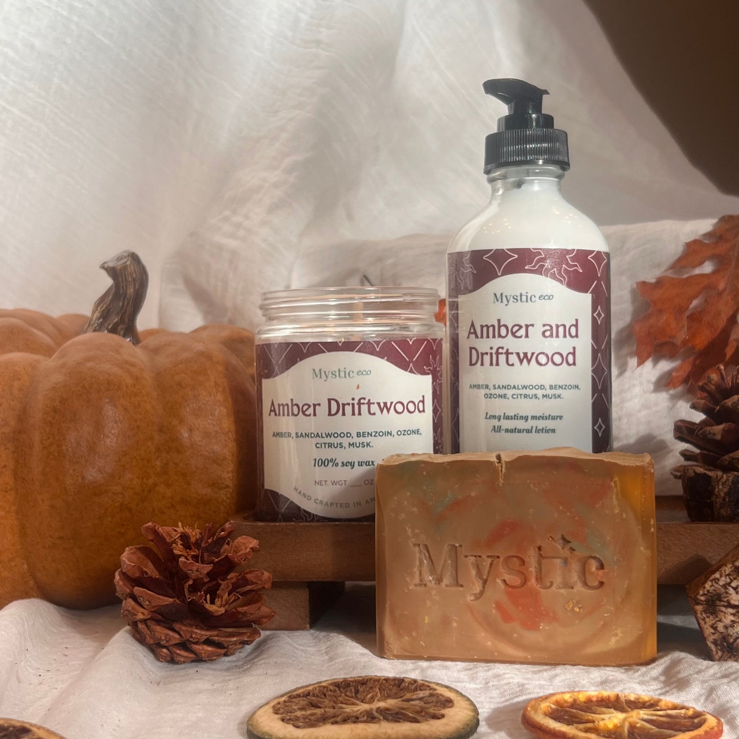 Amber + Driftwood lotion | sustainable, eco-friendly, non-toxic fall lotion