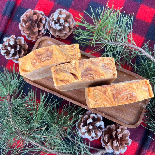 Citrus + Clove 4 oz bar soap | with exfoliating orange peel powder