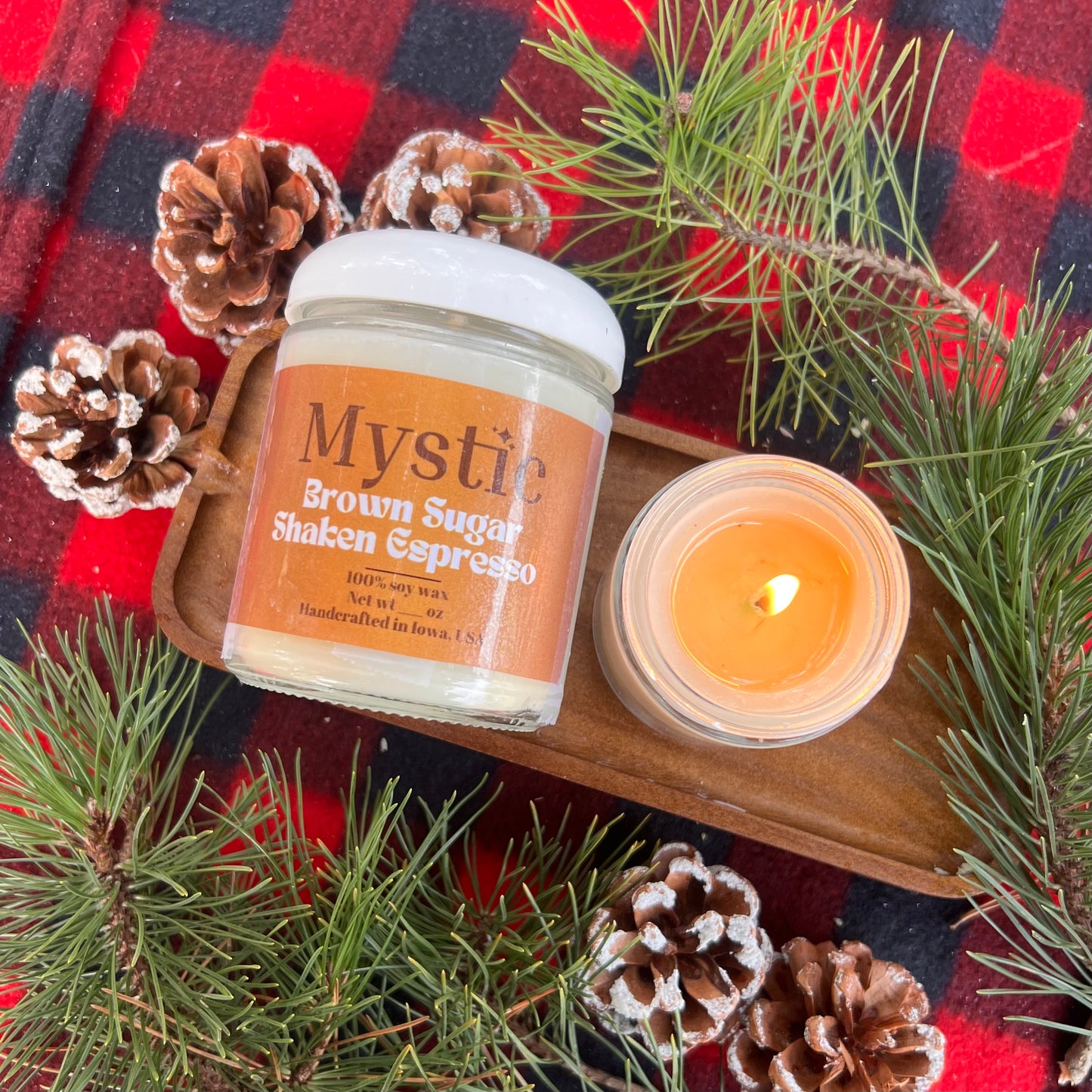 Brown Sugar Shaken Espresso candle | 4, 8, or 16 oz | eco-friendly Iowa-grown soy wax