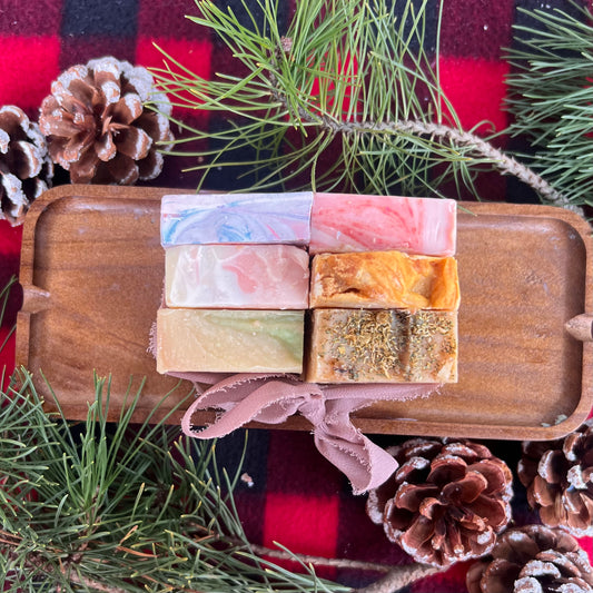 Holiday bar soap sampler collection | 6 soaps, ~1.5 oz each