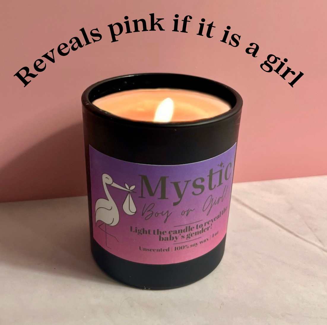 Gender Reveal Candle | Wooden Wick | 8 oz