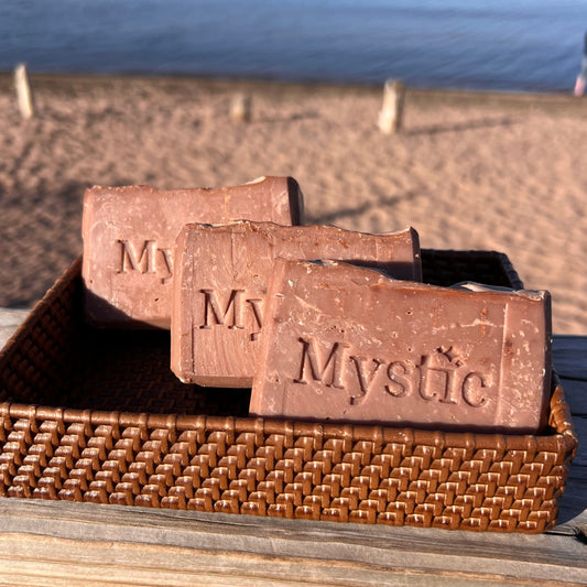 Cocoa Butter Cashmere bar soap | cocoa butter, coconut, amber, jasmine, musk, cedar | eco-friendly non-toxic summer soap - Mystic Eco