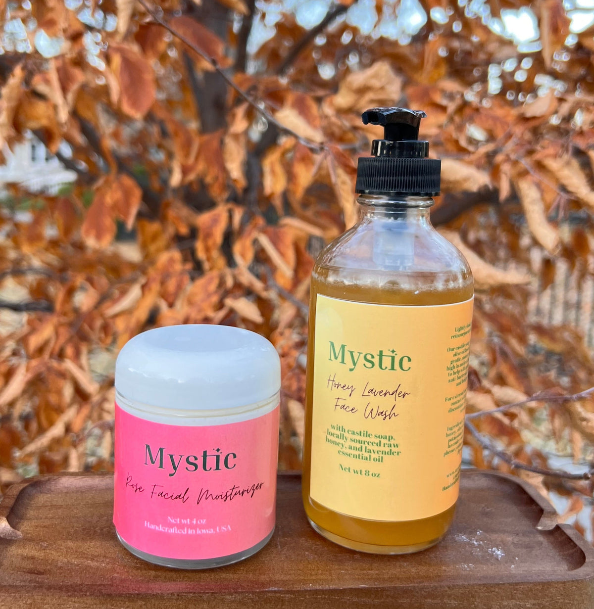 Honey + Lavender Face Wash Cleanser | 8 oz glass bottle | eco-friendly non-toxic - Mystic Eco