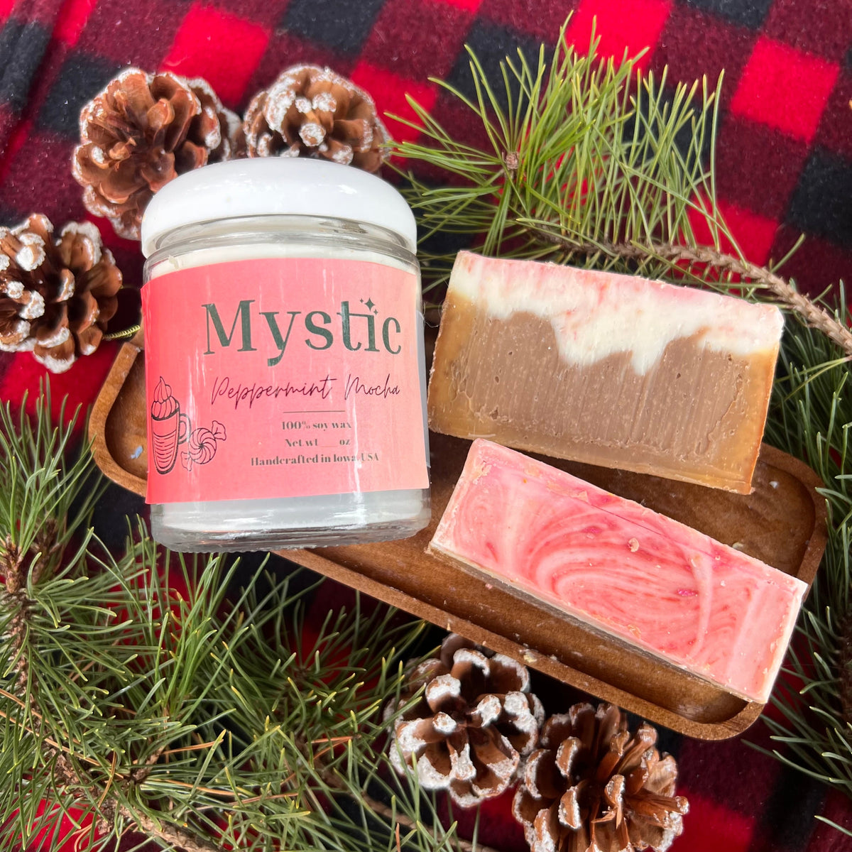 Peppermint Mocha 4 oz bar soap - Mystic Eco