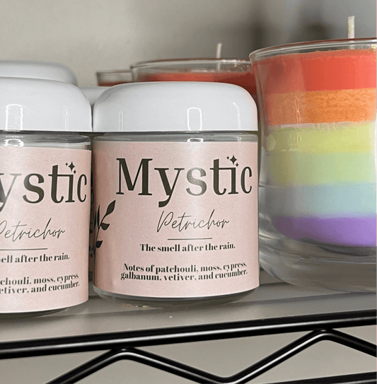 Petrichor candle | 4 or 8 oz | eco-friendly non-toxic - Mystic Eco