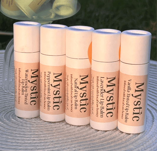 Seasonal Lip Balms | Hidden Tint or Natural | Eco Friendly Non Toxic in compostable push-up tube - Mystic Eco
