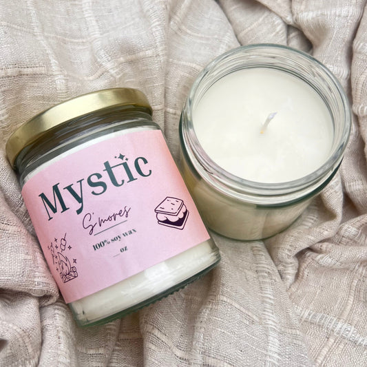 S’mores Candle | 8 oz | eco-friendly, non-toxic, paraffin and phthalate-free, 100% soy wax - Mystic Eco
