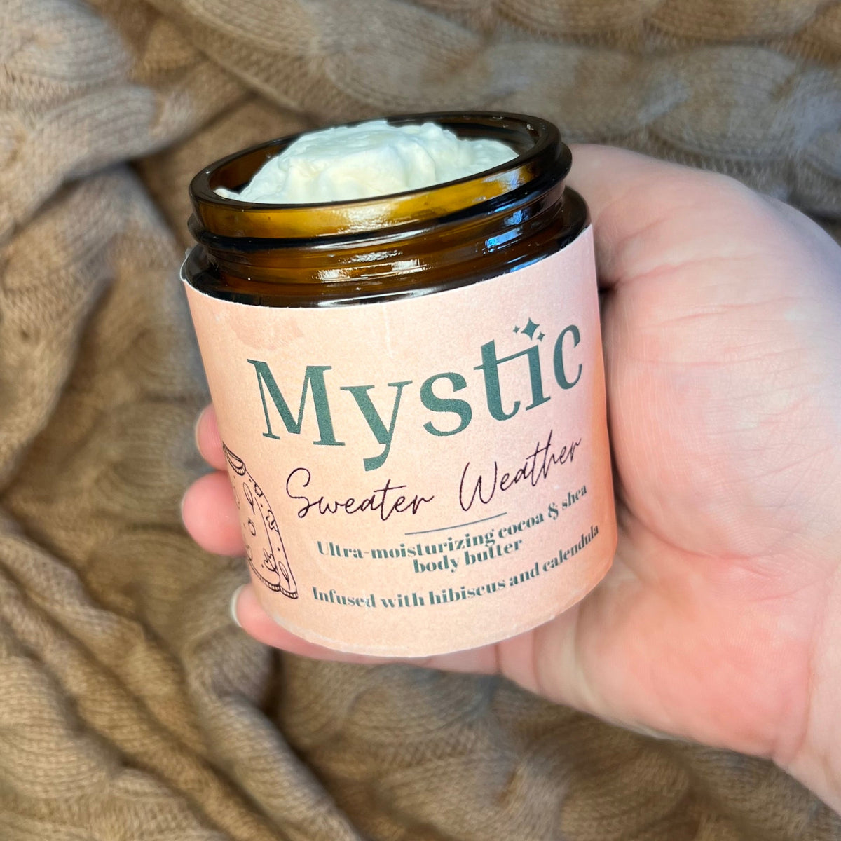 Sweater Weather Body Butter | 8 oz | infused with hibiscus, chamomile, and calendula - Mystic Eco