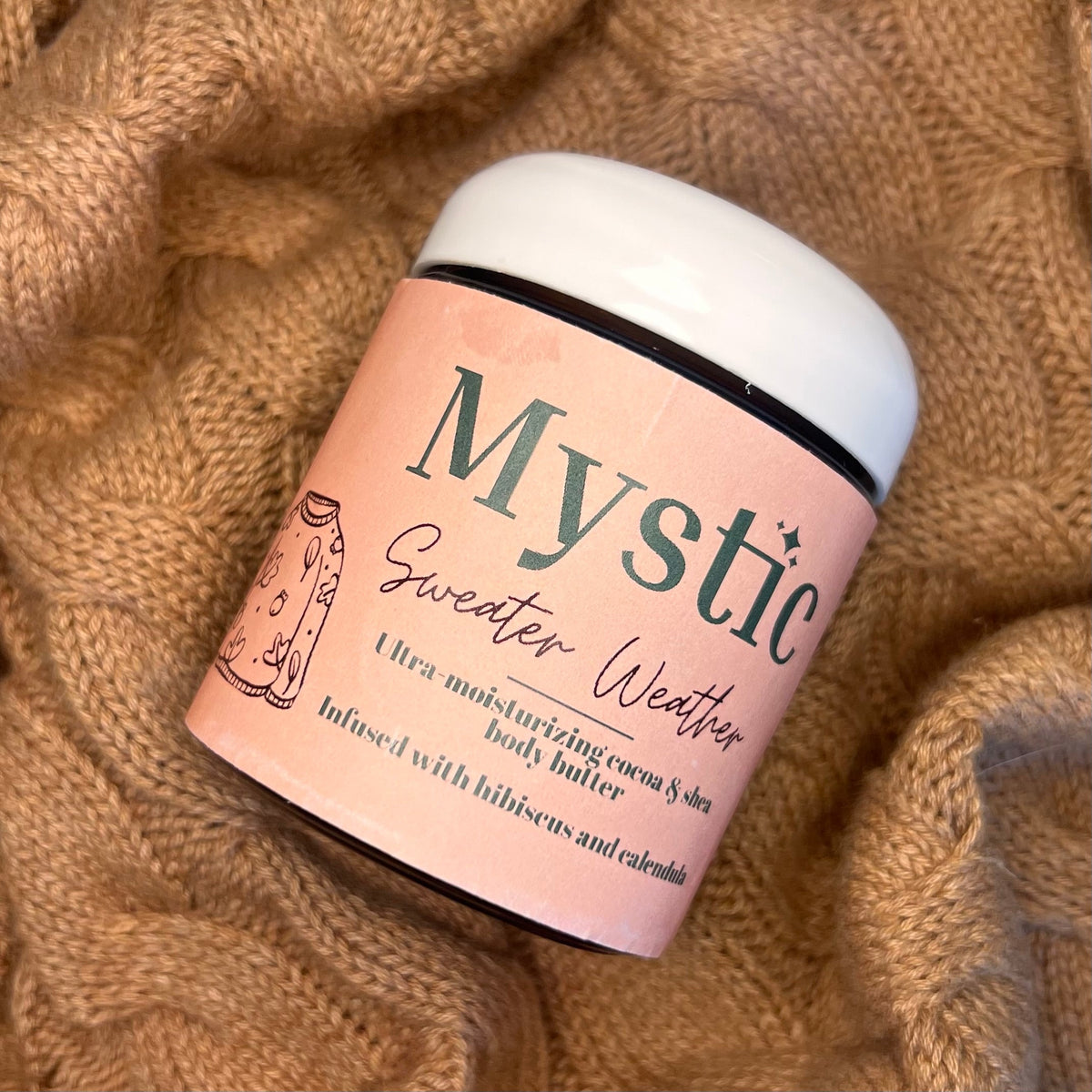 Sweater Weather Body Butter | 8 oz | infused with hibiscus, chamomile, and calendula - Mystic Eco