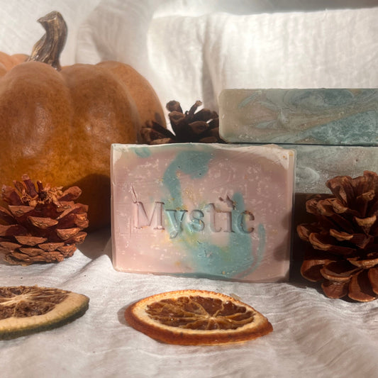Tobacco + Bay Leaf Bar Soap | 4 oz | eco-friendly non-toxic handmade cold-process soap - Mystic Eco